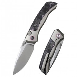 Nóż składany Remette RT-Steed Black/Pink Sandblasting Titanium/Carbon Fiber, Pearlescent M390 (RTWS-TP)