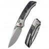 Nóż składany Remette RT-Steed Black/Pink Sandblasting Titanium/Carbon Fiber, Pearlescent M390 (RTWS-TP)