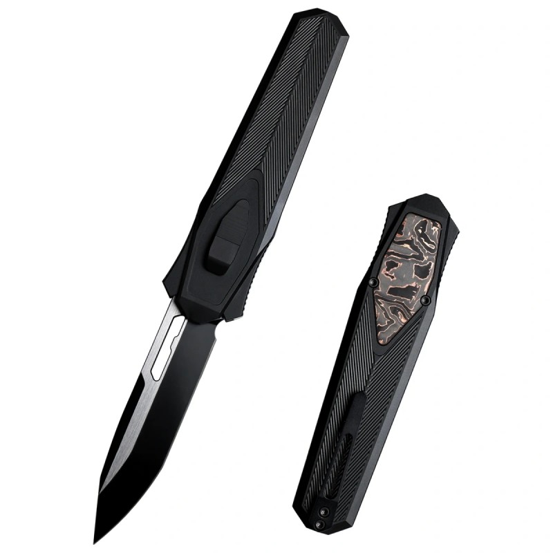 Nóż grawitacyjny Remette RT-Swordfish T Black Aluminum/Copper Carbon Fiber, Titanium Black 14C28N (ZL103C8)