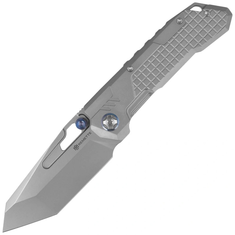 Nóż składany Remette RT-Cool Leopard Gray Sandblasting Titanium, Pearlescent M390 (RTKS-T)
