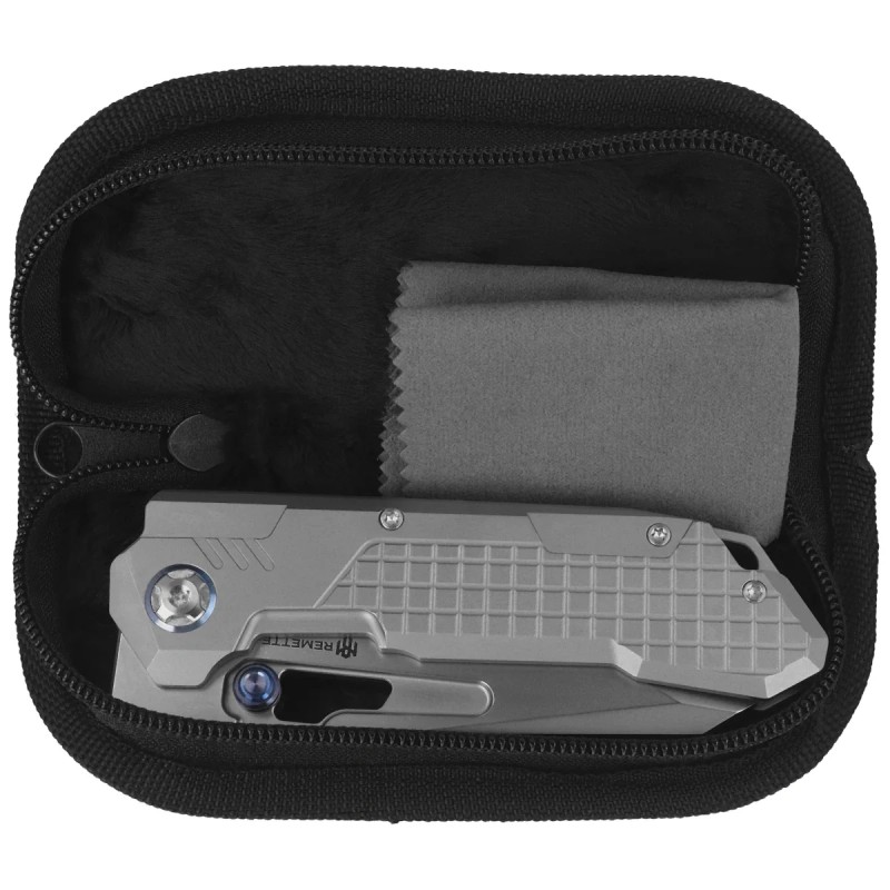 Nóż składany Remette RT-Cool Leopard Gray Sandblasting Titanium, Pearlescent M390 (RTKS-T)
