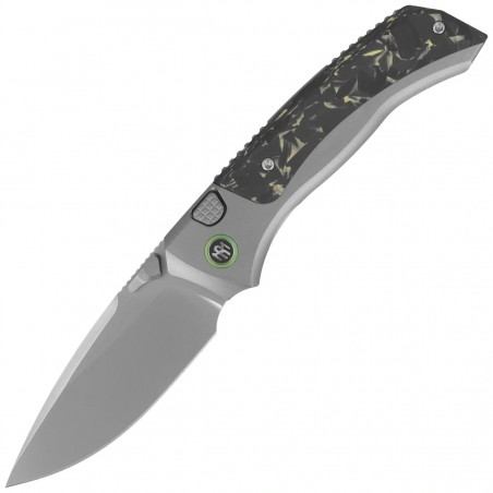 Nóż składany Remette RT-Steed Black/Green Sandblasting Titanium/Carbon Fiber, Pearlescent M390 (RTWS-TY)