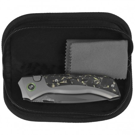 Nóż składany Remette RT-Steed Black/Green Sandblasting Titanium/Carbon Fiber, Pearlescent M390 (RTWS-TY)