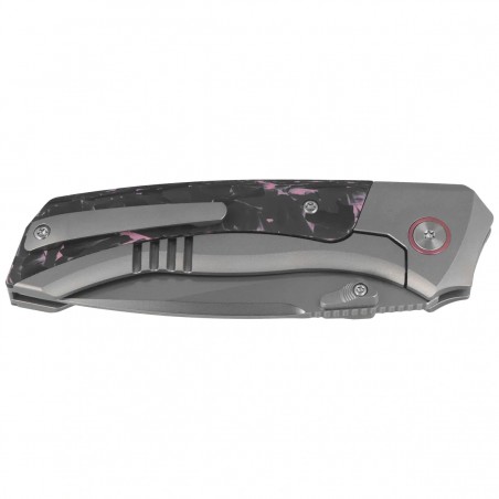 Nóż składany Remette RT-Steed Black/Pink Sandblasting Titanium/Carbon Fiber, Pearlescent M390 (RTWS-TP)