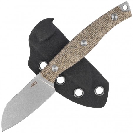 Nóż Bestech Heidiblacksmith3 Sheepsfoot Green Canvas Micarta, Stonewashed 14C28N by Heidi (BFK07C)