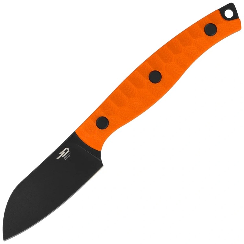 Nóż Bestech Heidiblacksmith3 Sheepsfoot Orange G10, Black PVD 14C28N by Heidi (BFK07B)