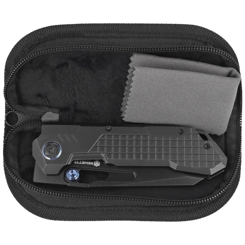 Nóż składany Remette RT-Cool Leopard Black Titanium, Plating Black Stonewashed M390 (RTKS-B)