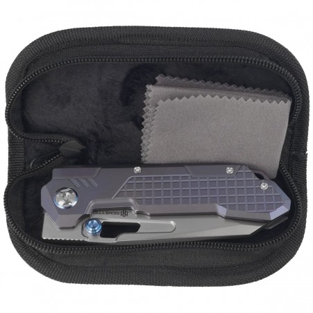 Nóż składany Remette RT-Cool Leopard Grilled Blue Titanium, Pearlescent M390 (RTKS-L)