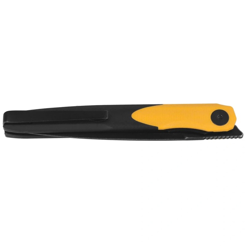 Nóż składany Bestechman Lanza Black/Yellow G10, Black Stonewashed 14C28N by Grzegorz Grabarski (BMK14F)