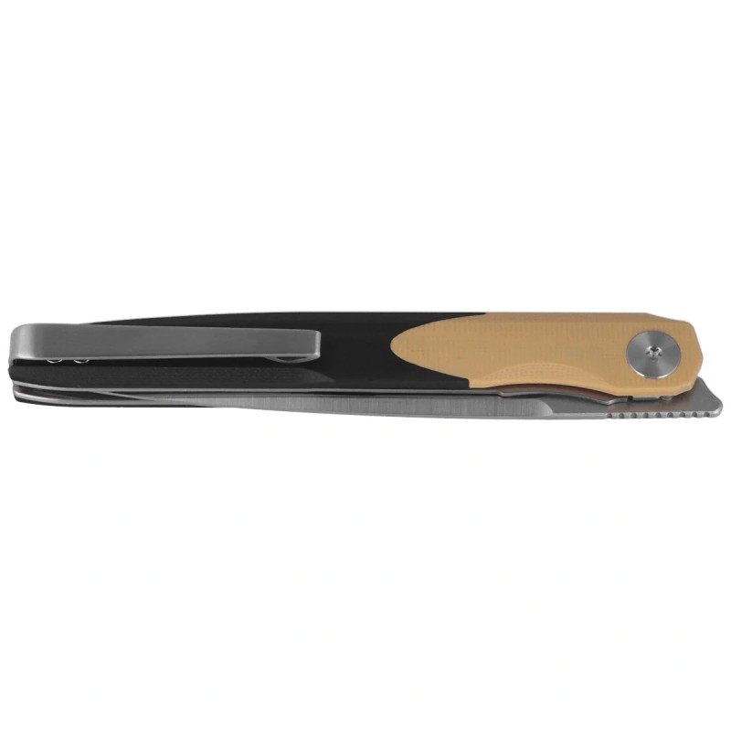 Nóż składany Bestechman Lanza Khaki/Black G10, Satin/Stonewashed 14C28N by Grzegorz Grabarski (BMK14B)