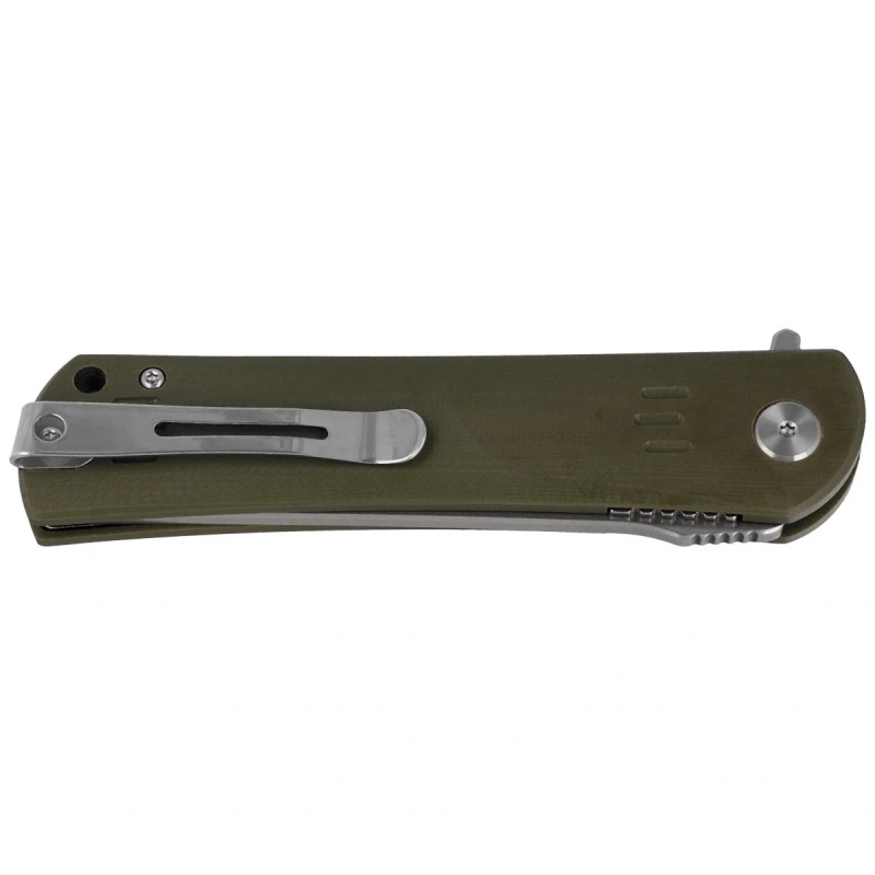 Nóż składany Bestech Kendo Army Green G10, Stonewashed / Satin D2 (BG06B-1)