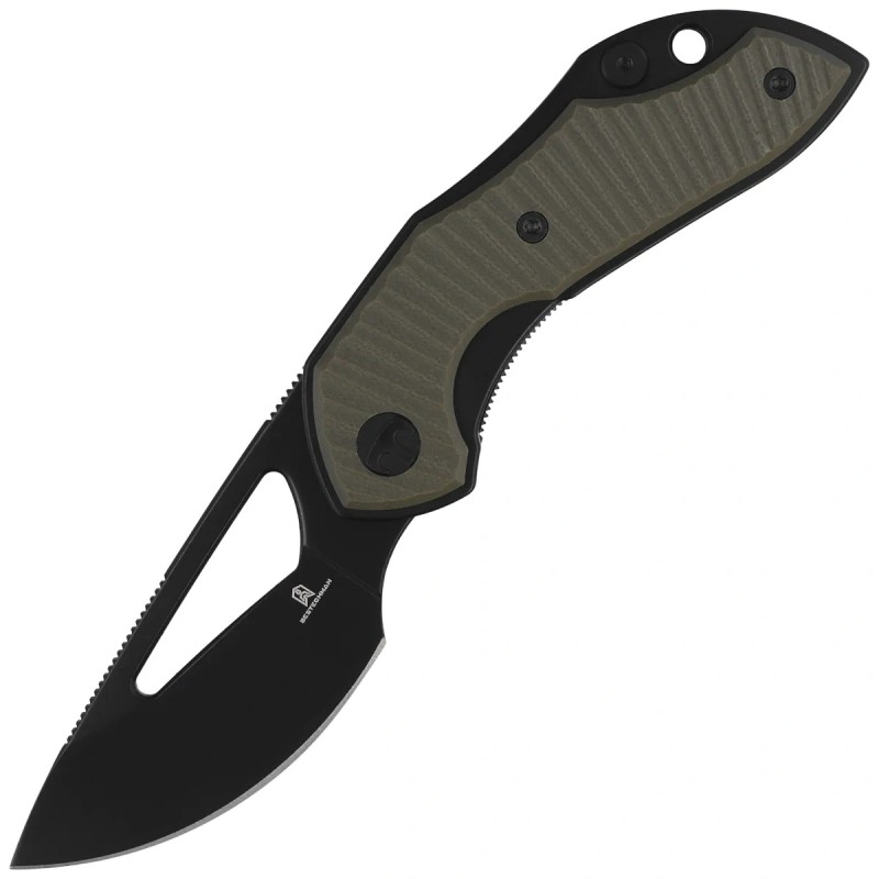 Nóż składany Bestechman Triassic OD Green G10, Black PVD 14C28N by Denis Simonutti (BMK17D)