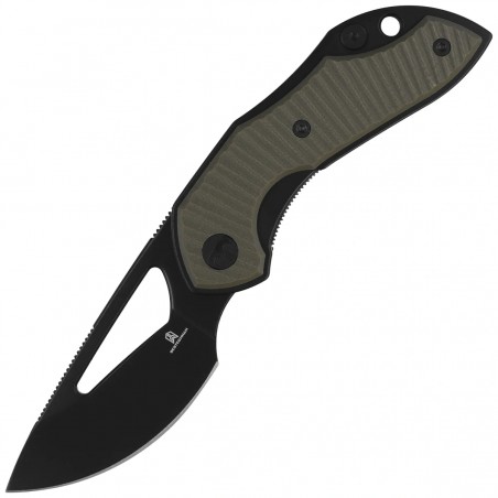 Nóż składany Bestechman Triassic OD Green G10, Black PVD 14C28N by Denis Simonutti (BMK17D)