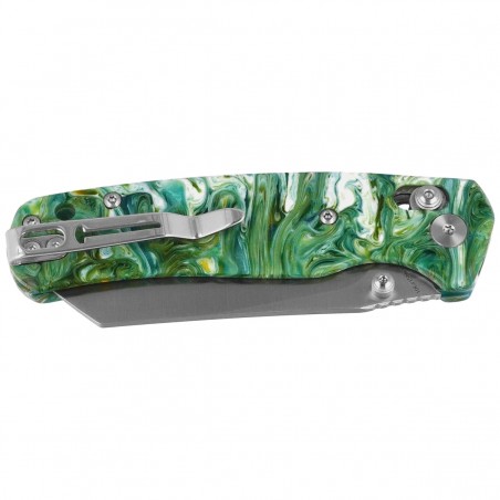 Nóż składany Bestechman Cicada's Wing Green Resin, Satin 10Cr15MoV (BMK06P)