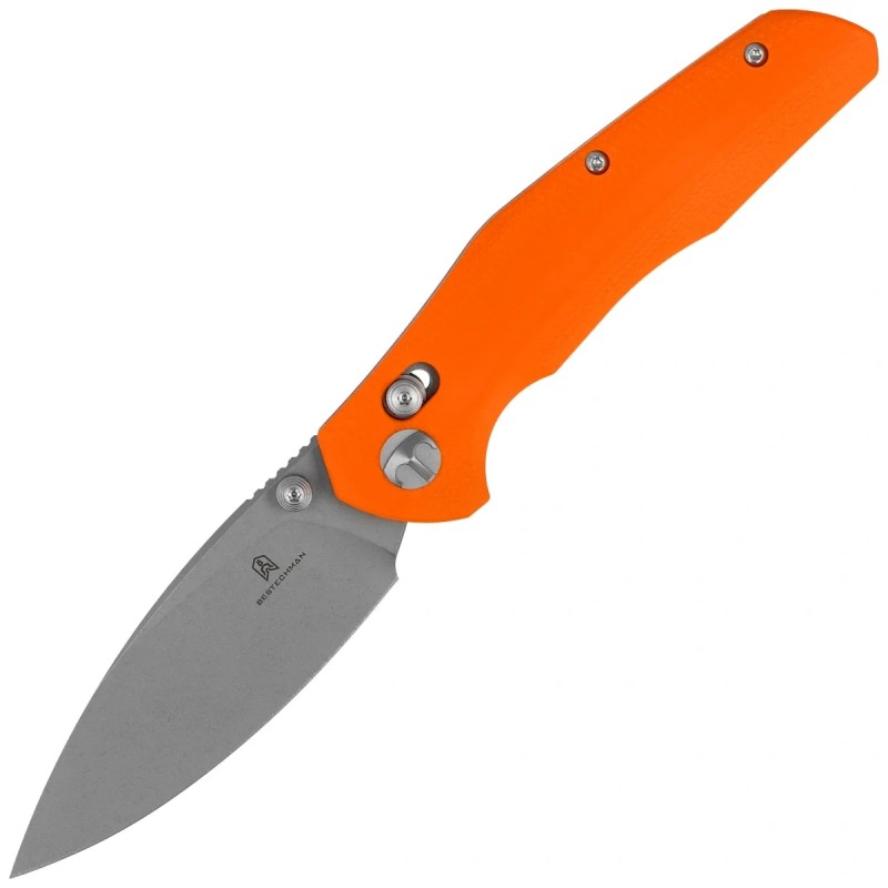 Nóż składany Bestechman Ronan Orange G10, Stonewashed 14C28N (BMK02F)