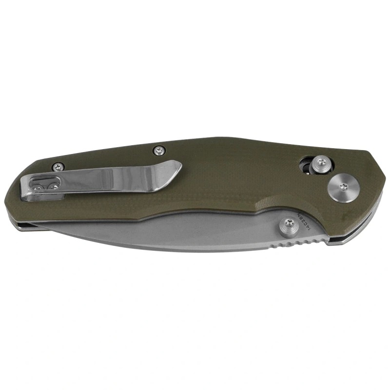 Nóż składany Bestechman Ronan OD Green G10, Stonewashed 14C28N (BMK02E)
