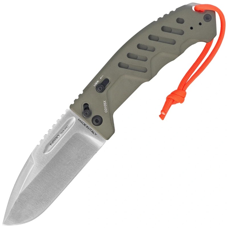 Nóż składany Extrema Ratio RAO C Outdoor Ceracote Green Aluminium, Satin N690 (04.1000.0176/SAT)