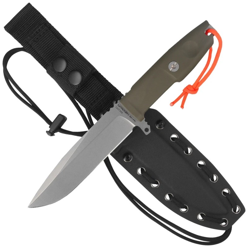 Nóż Extrema Ratio F.O.K. Outdoor Green Forprene, Stonewashed Nitrogen (04.1000.0202/NIT/SW/GRN)