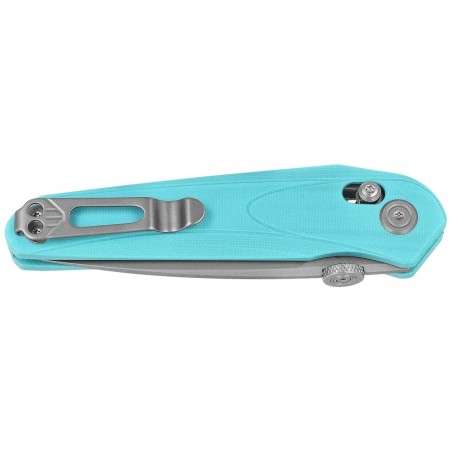 Nóż składany Bestech Mothus Light Blue G10, Bead Blast / Fine Stonewashed 14C28N by Kombou (BG67D)