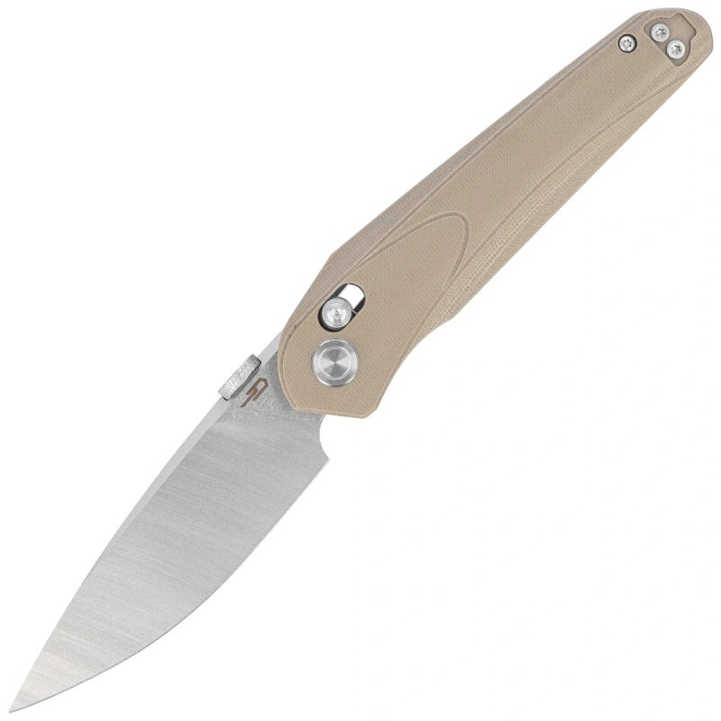 Nóż składany Bestech Mothus Beige G10, Stonewashed / Satin 14C28N by Kombou (BG67B)