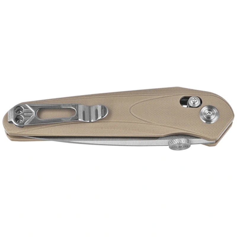 Nóż składany Bestech Mothus Beige G10, Stonewashed / Satin 14C28N by Kombou (BG67B)