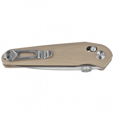 Nóż składany Bestech Mothus Beige G10, Stonewashed / Satin 14C28N by Kombou (BG67B)