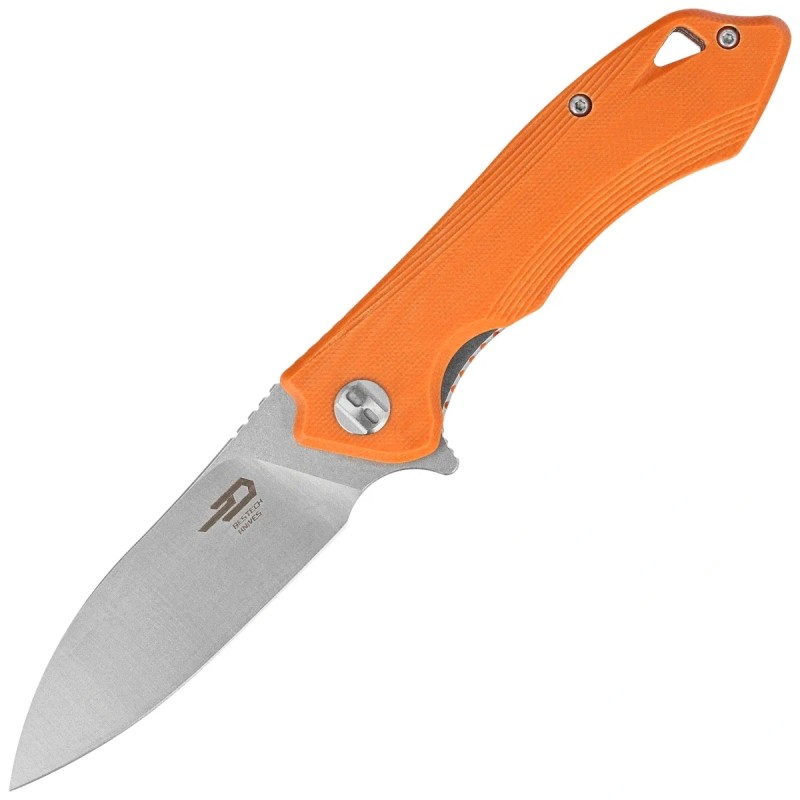 Nóż składany Bestech Beluga Orange G10, Stonewashed/Satin D2 (BG11E-2)
