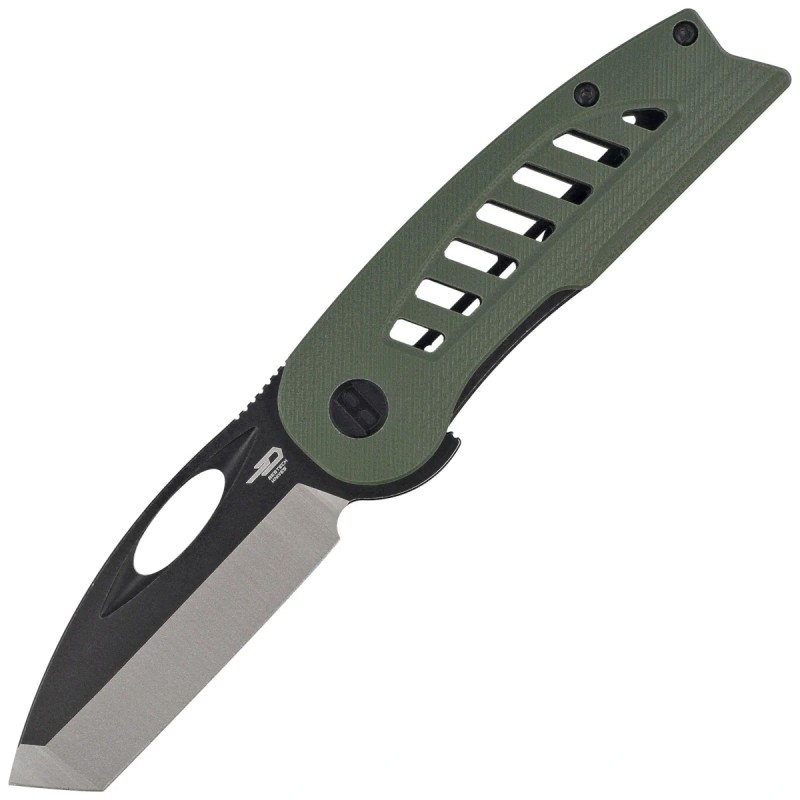 Nóż składany Bestech Explorer Green G10, Satin/Black D2 (BG37B)