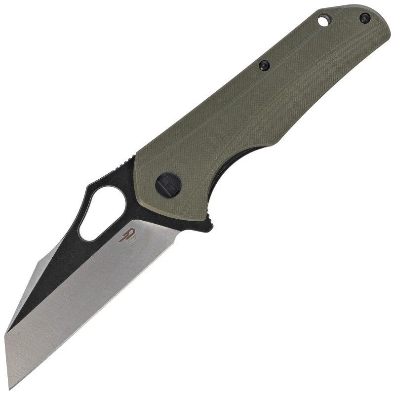 Nóż składany Bestech Operator Green G10, Satin/Black D2 (BG36C)