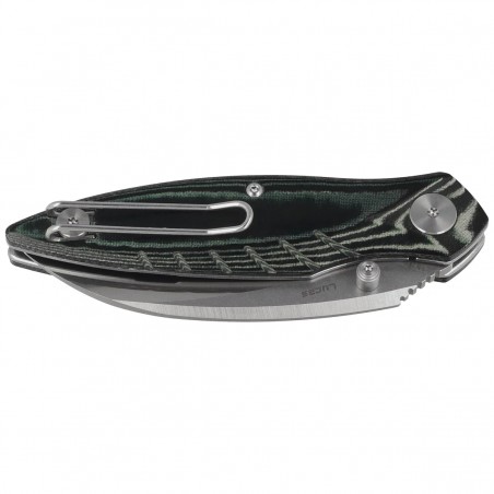 Nóż składany Bestech Mantidae Green Micarta, Satin/Stonewashed F/S 14C28N by Lucas (BG60G)