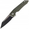 Nóż składany Bestech Barracuda Green G10, Black Stonewashed/Satin D2 (BG15B-2)