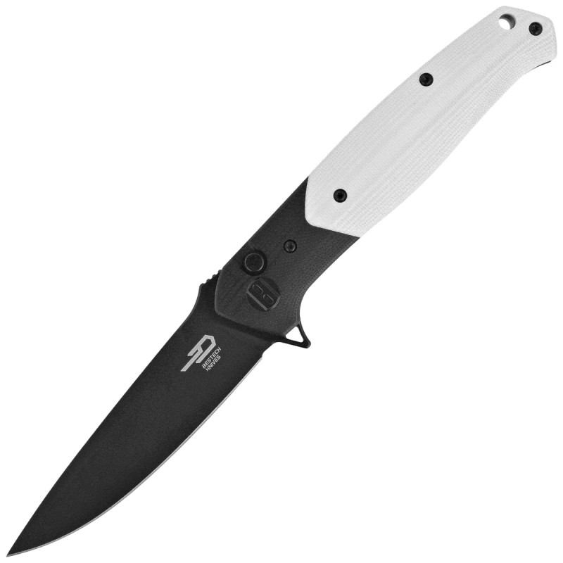 Nóż składany Bestech Swordfish Black/White G10, Black PVD 14C28N (BG62A)