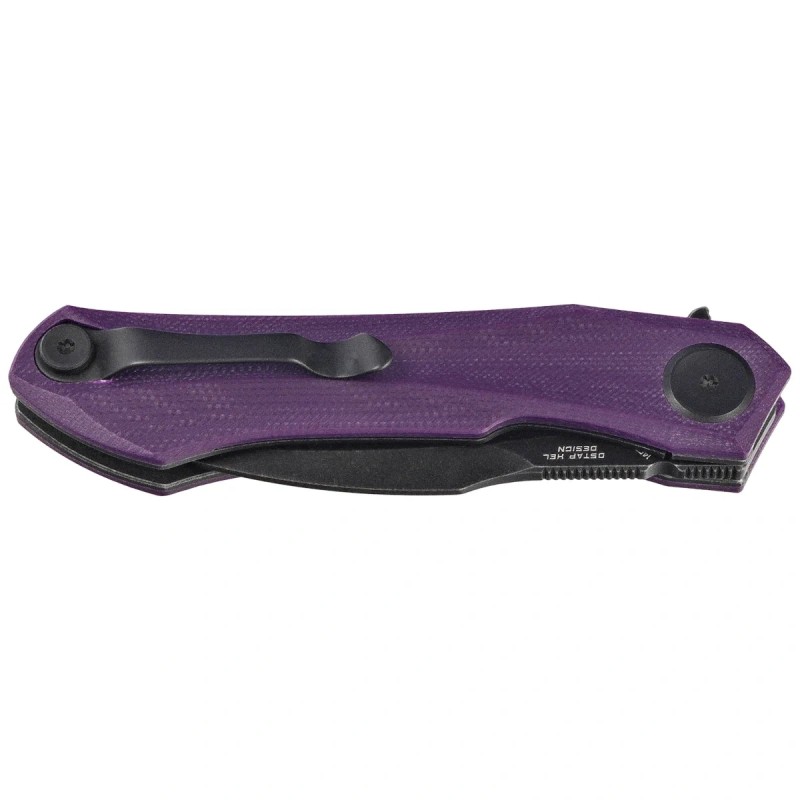 Nóż składany Bestech Ivy Purple G10, Black Stonewashed 14C28N by Ostap Hel (BG59G)