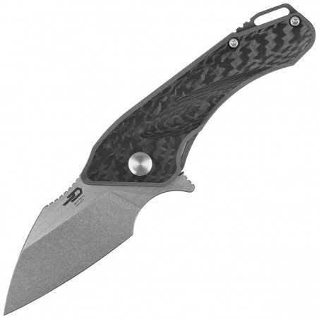 Nóż składany Bestech Goblin Dark Grey Titanium/Carbon Fiber, Stonewashed/Satin CPM S35VN (BT1711E)