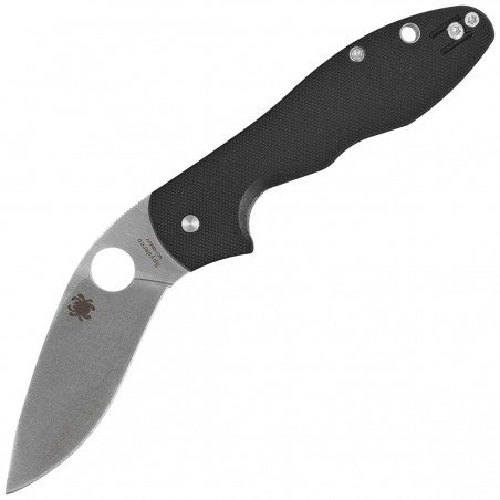 Nóż składany Spyderco Retract Black G10, Satin 9Cr18MoV by Ed Schempp (C276GP)