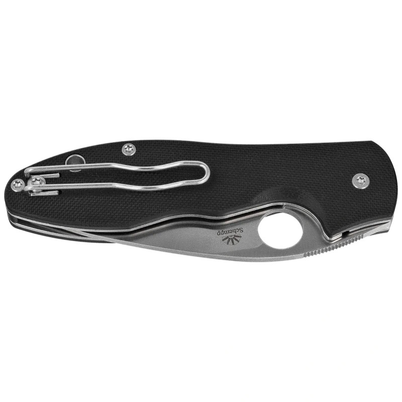 Nóż składany Spyderco Retract Black G10, Satin 9Cr18MoV by Ed Schempp (C276GP)