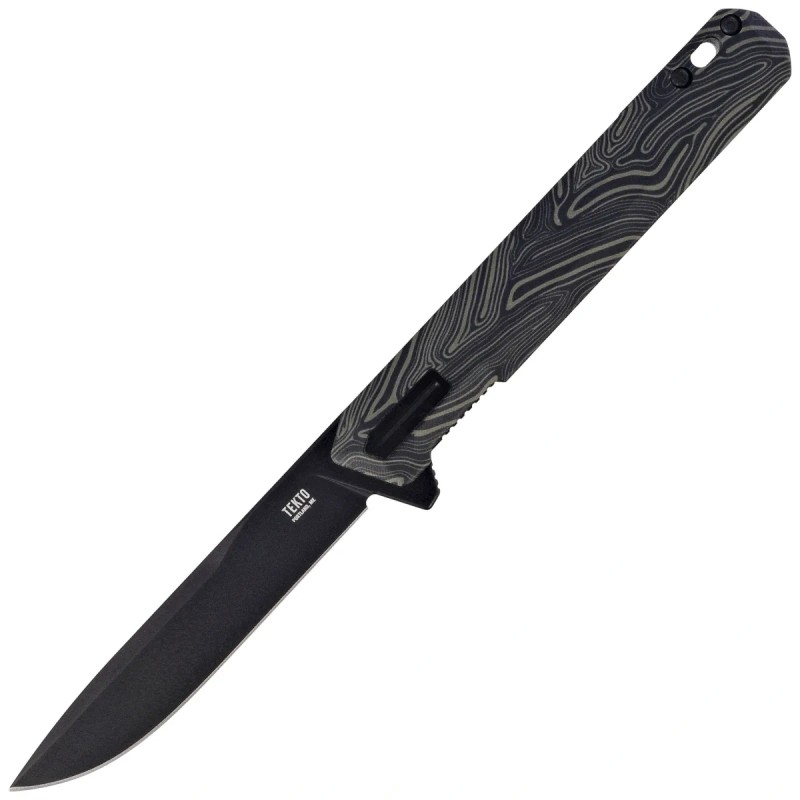 Nóż składany Tekto F2 Bravo Damascus G10, Black HW/Clip, Titanium-Coated D2