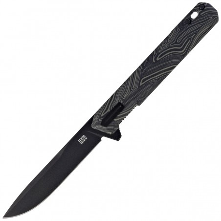 Nóż składany Tekto F2 Bravo Damascus G10, Black HW/Clip, Titanium-Coated D2
