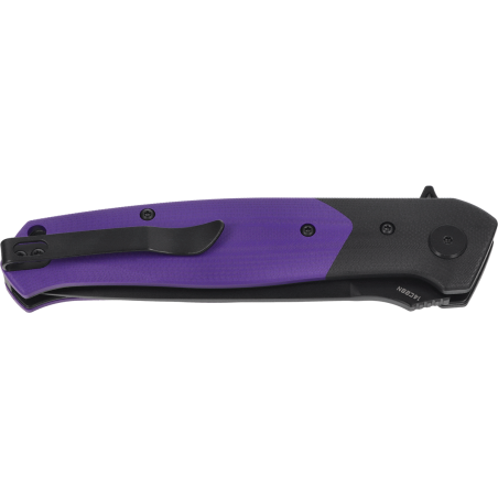 Nóż składany Bestech Swordfish Black/Purple G10, Black PVD 14C28N (BG62C)