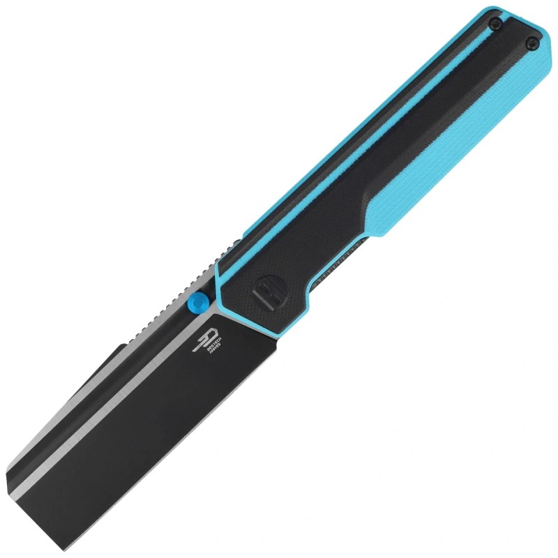 Nóż składany Bestech Tardis Black/Sky Blue G10, Black DLC/Satin D2 by Ostap Hel (BG54F)