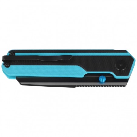 Nóż składany Bestech Tardis Black/Sky Blue G10, Black DLC/Satin D2 by Ostap Hel (BG54F)