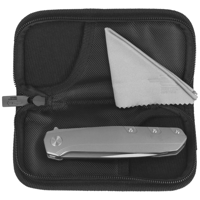 Nóż składany Bestech 9 Bead Blasted Titanium, Satin M390 by BrrKnives (BT2408A)