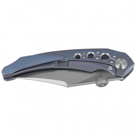Nóż składany Bestech Razon Blue Titanium, Satin MagnaCut by Kombou (BT2406A)