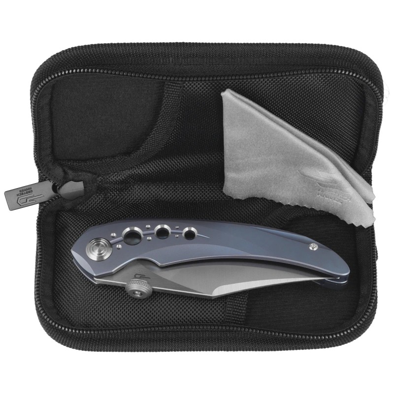 Nóż składany Bestech Razon Blue Titanium, Satin MagnaCut by Kombou (BT2406A)