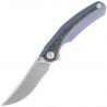 Nóż składany Bestech Sambac Blue Titanium / Marbled Carbon Fiber, Stonewashed / Satin MagnaCut by Ostap Hel (BT2402D)