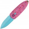 Nóż składany Bestech QUQU Pink/Printed Sprinkle Pattern G10, Blue 14C28N by Gogo (BG57C-2)