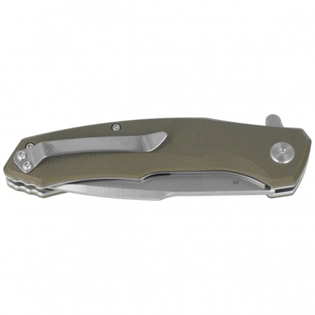 Nóż składany Bestech Warwolf Army Green G10, Stonewashed/Satin D2 (BG04B)