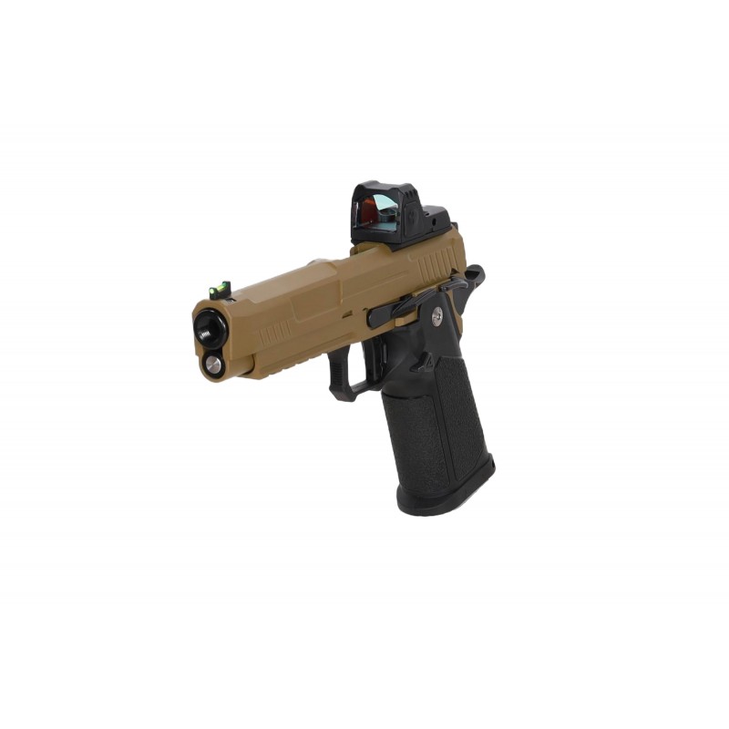 Pistolet ASG Arcturus Vanguard 5" Hi-Capa GBB Optics Ready z kolimatorem ARS-1 Half-Tan