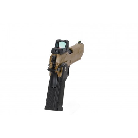 Pistolet ASG Arcturus Vanguard 5" Hi-Capa GBB Optics Ready z kolimatorem ARS-1 Half-Tan
