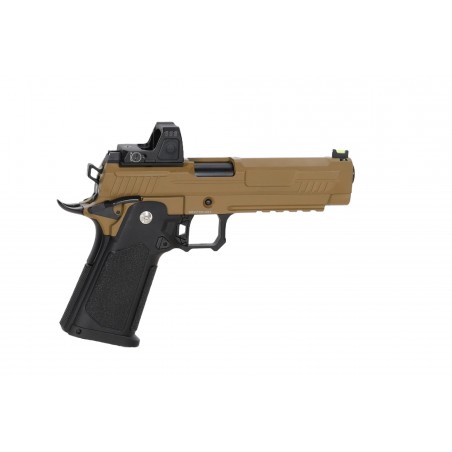 Pistolet ASG Arcturus Vanguard 5" Hi-Capa GBB Optics Ready z kolimatorem ARS-1 Half-Tan